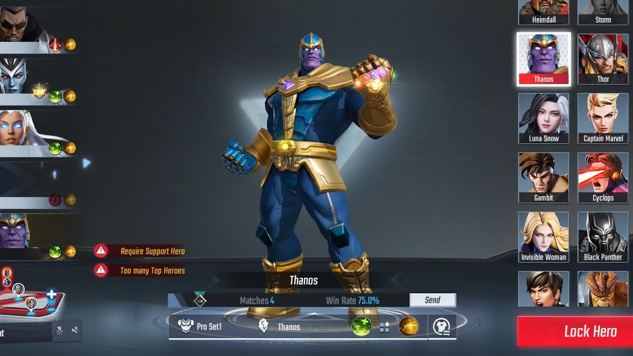 MARVEL SUPER WAR Thanos Game play ( 200 subscribe) ✌️✌️✌️