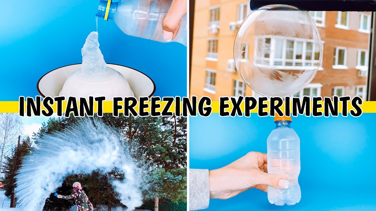 Instant boiling water freezing | Bubble freezing experiment | How to freeze supercooled water