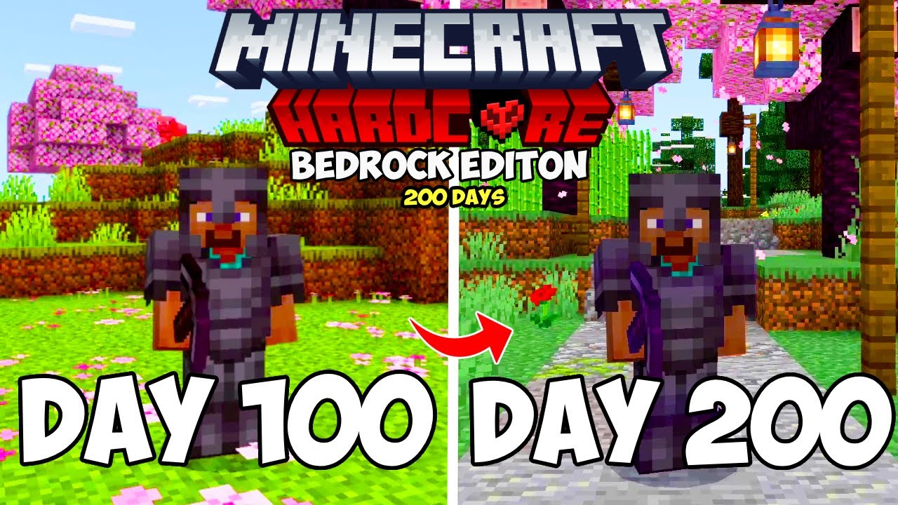 200 Days in Minecraft Bedrock Hardcore