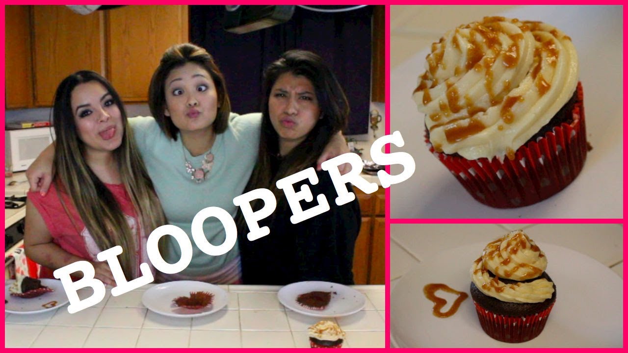 BLOOPERS from Chocolate Salted Caramel Cupcakes
