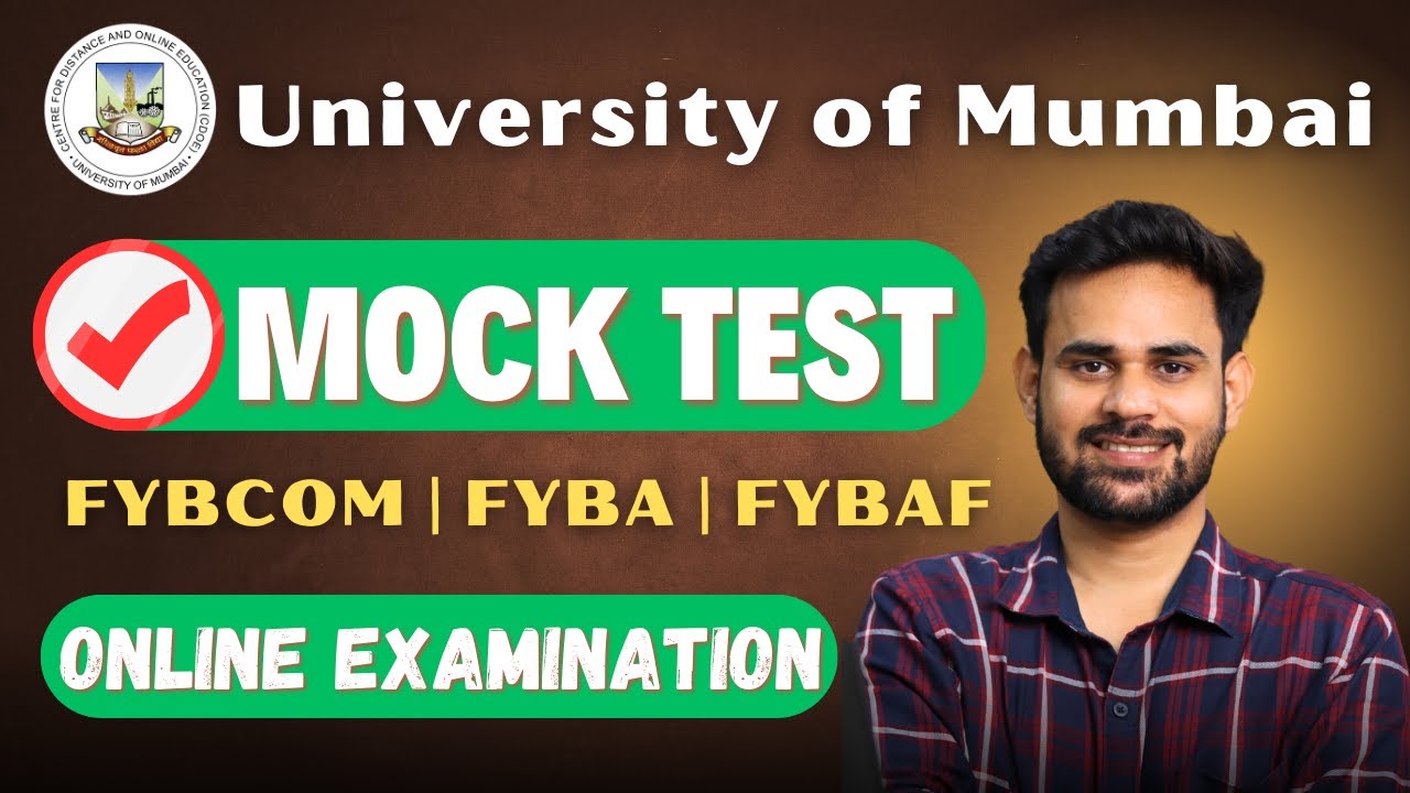 MOCK Test Link 2024 | IDOL/CDOE Mumbai University | FYBCOM, FYBA, FYBAF Semester 1