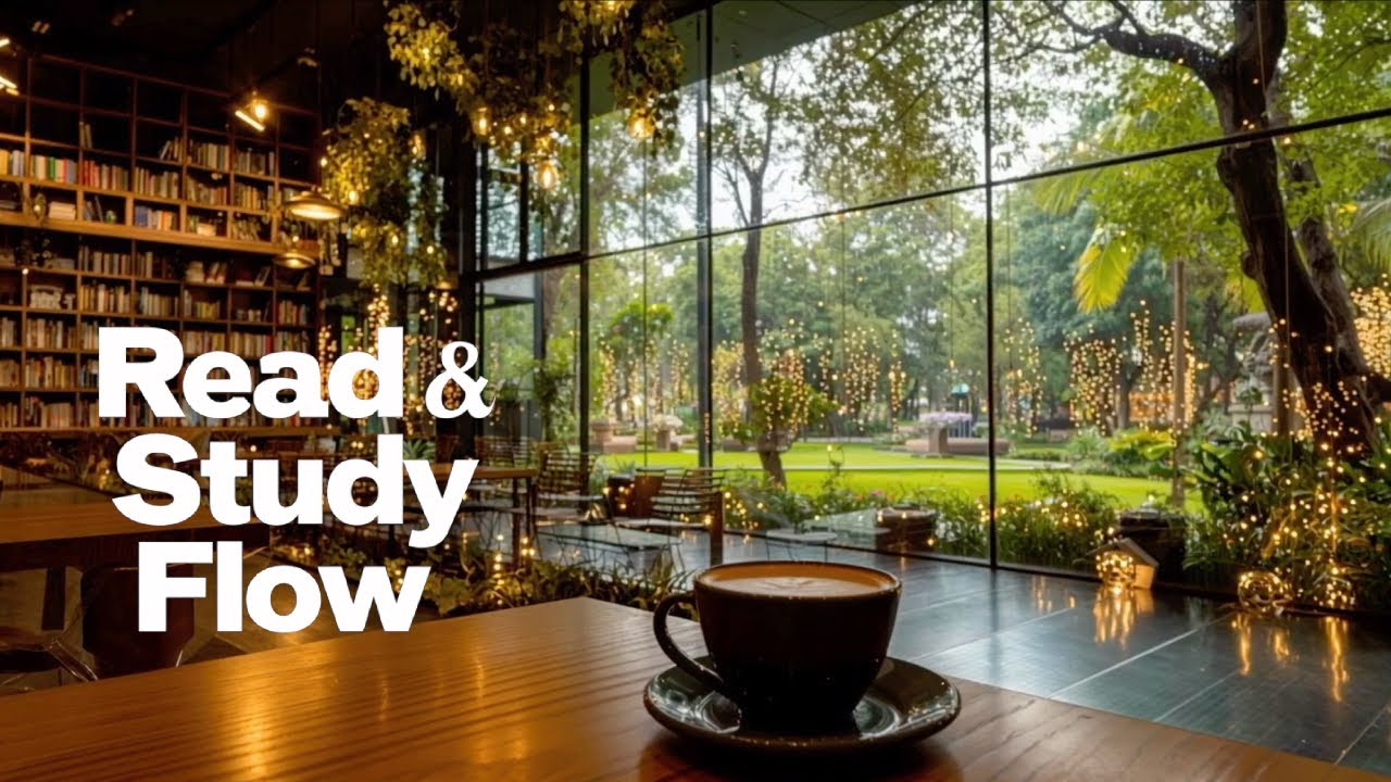 Cozy Read & Study Flow 📚 Warm Library Ambience, Soft Focus Music for Concentration