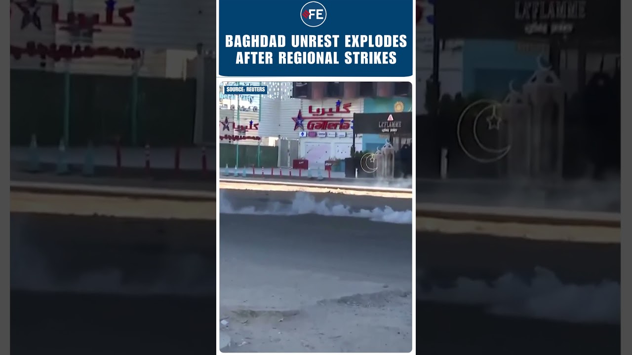 #watch | Tear Gas Fills Baghdad Streets As Pro-Iranian Protest Erupts After U.S.&ndash;Israel Strikes