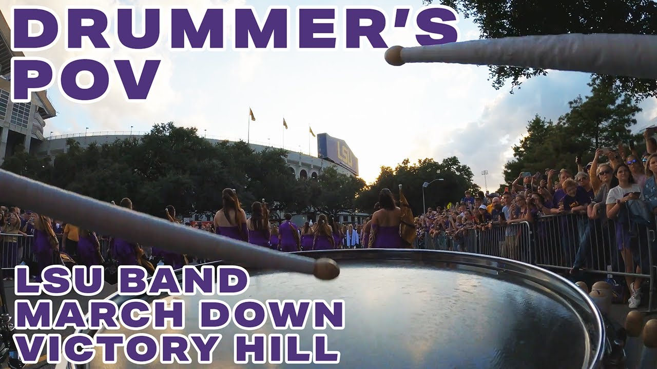 LSU Tiger Band March Down Victory Hill POV - 2019 v. Texas A&M
