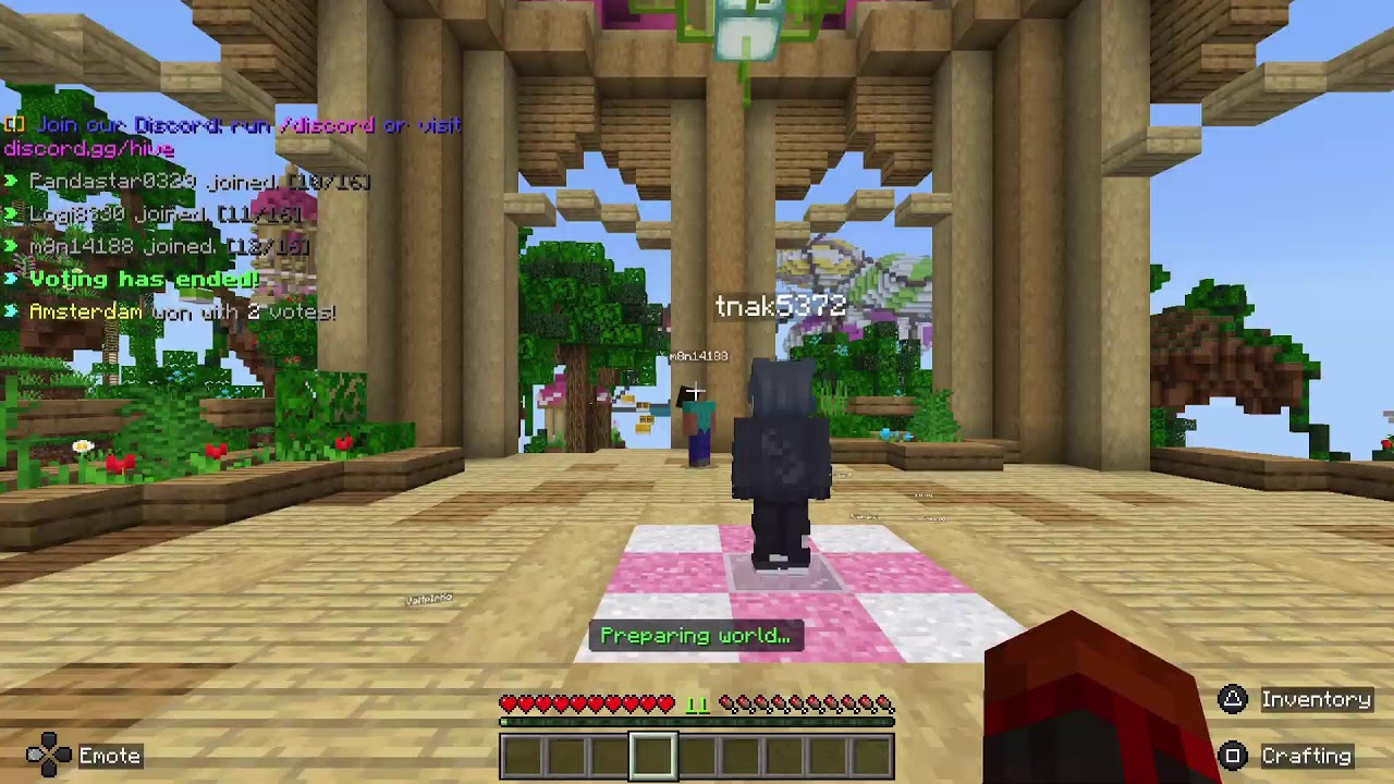 Playing hive bedwars