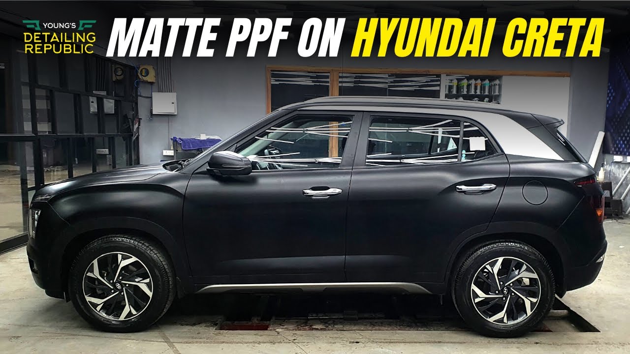 Matte PPF on glossy Hyundai Creta | Complete transformation | Young's Detailing Republic