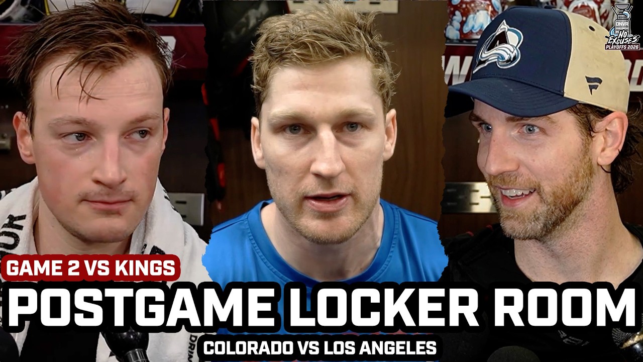 Nathan MacKinnon & Avs HAPPY After Game 2 OT WIN vs LA Kings at Home To Go Up 2-0