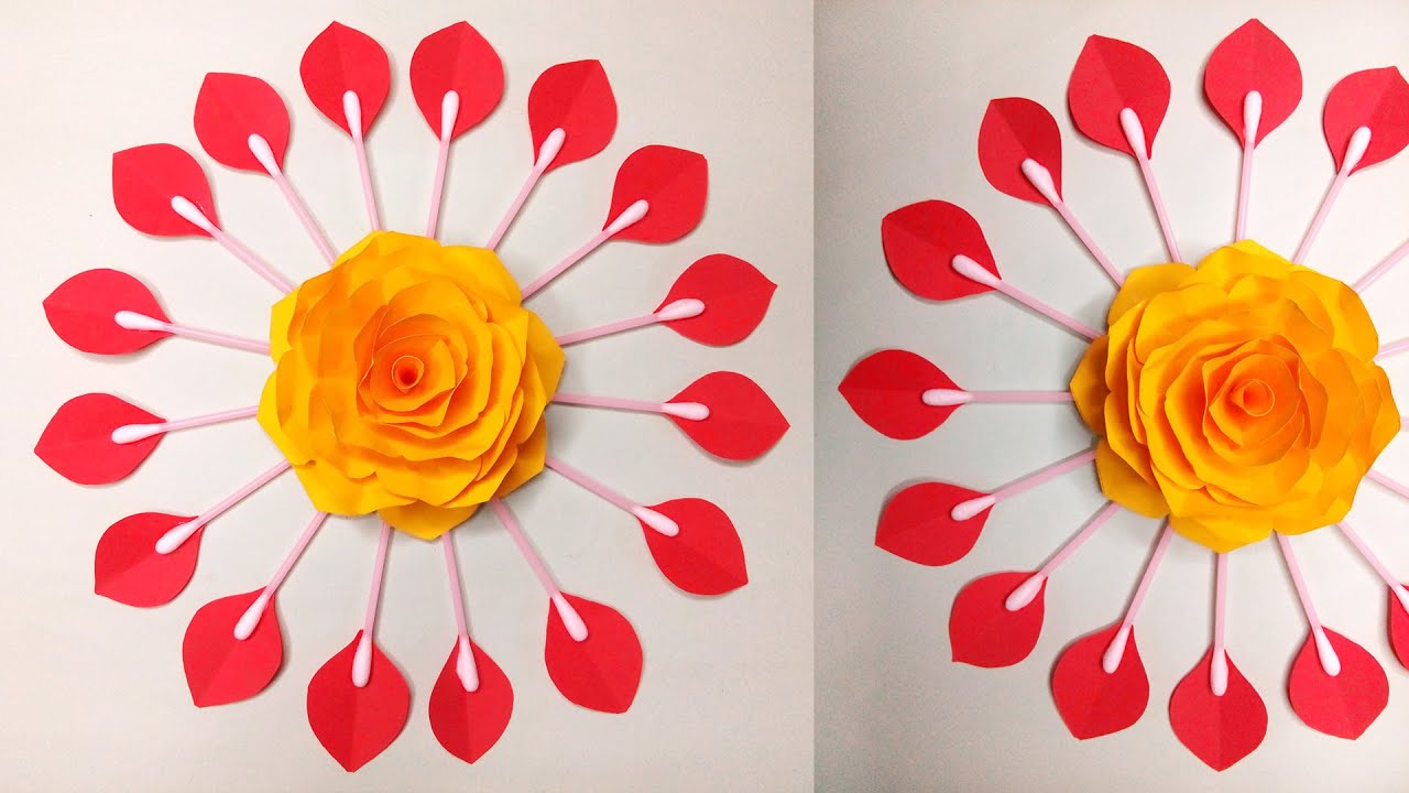 Paper Craft For Home Decoration | Easy Wall Decoration Ideas | Paper Flower Wall Hanging