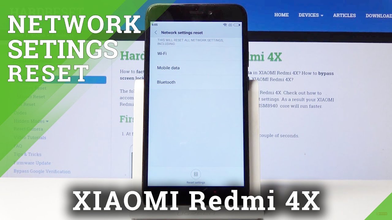 How to Restore Default Network Settings in XIAOMI Redmi 4X - Reset Network Settings