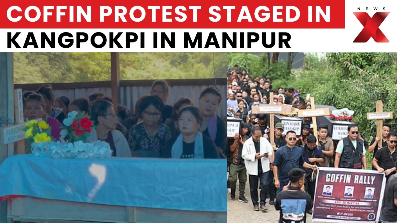 Manipur Violence: Kuki Groups Hold Emotional Coffin Protest Over Manipur Village Killing | NewsX