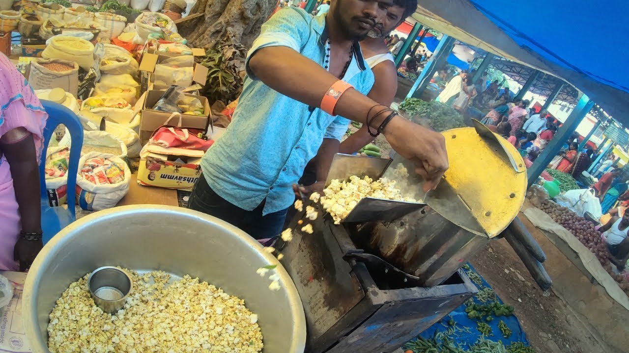 Street popcorn making machine