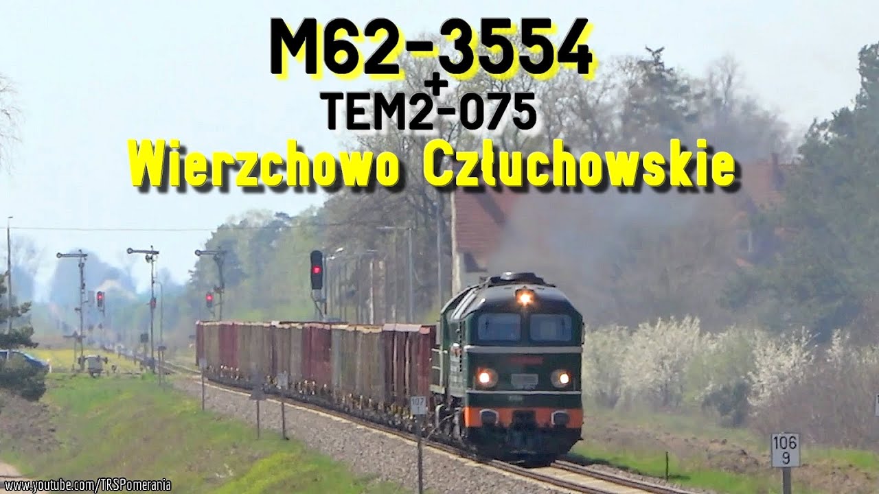 Ryk dwusuwa w historycznym miejscu: M62-3554 Wierzchowo Człuchowskie // M62-3554+TEM2-075 Wierzchowo