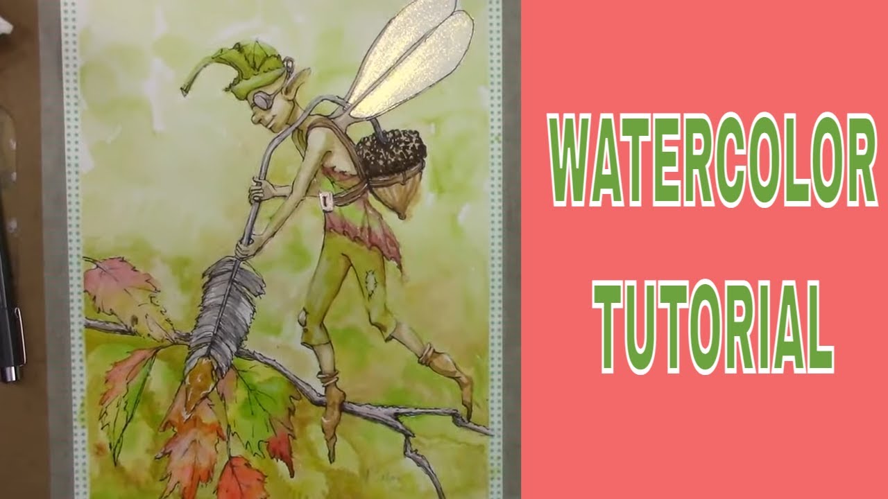 How to Paint / Watercolor  Fall Fairy /  Tutorial
