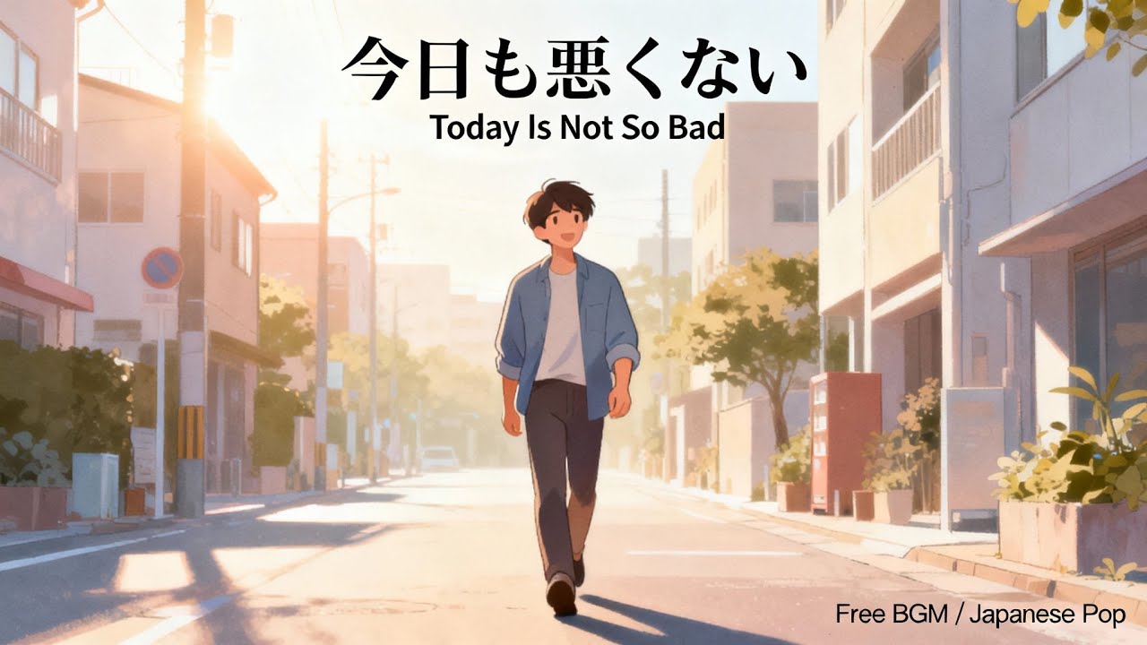 【フリーBGM】今日も悪くない｜J-POP｜失恋だけど前向き｜男性ボーカル  Free BGM | Today Is Not So Bad | Upbeat J-Pop Male Vocal