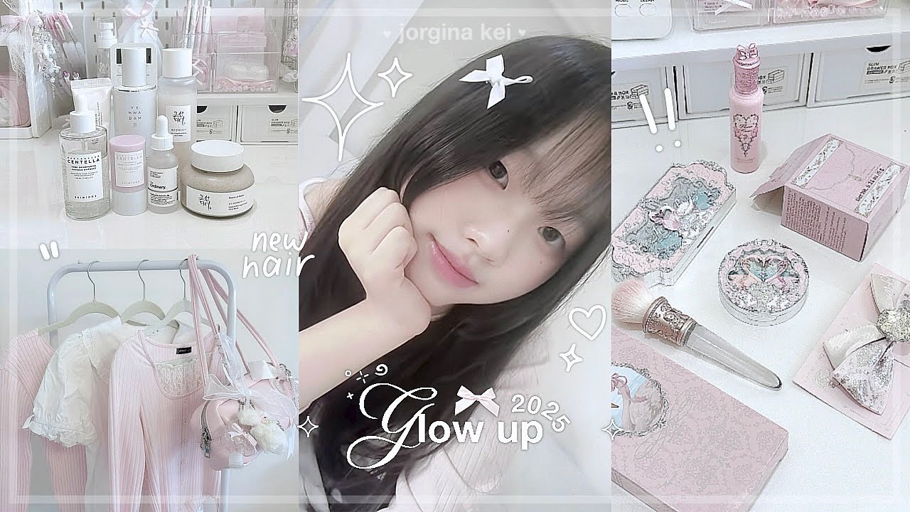GLOW UP for 2025 🎀🐰| new year prep, beginner makeup tut, grwm, new hair | jorginakei