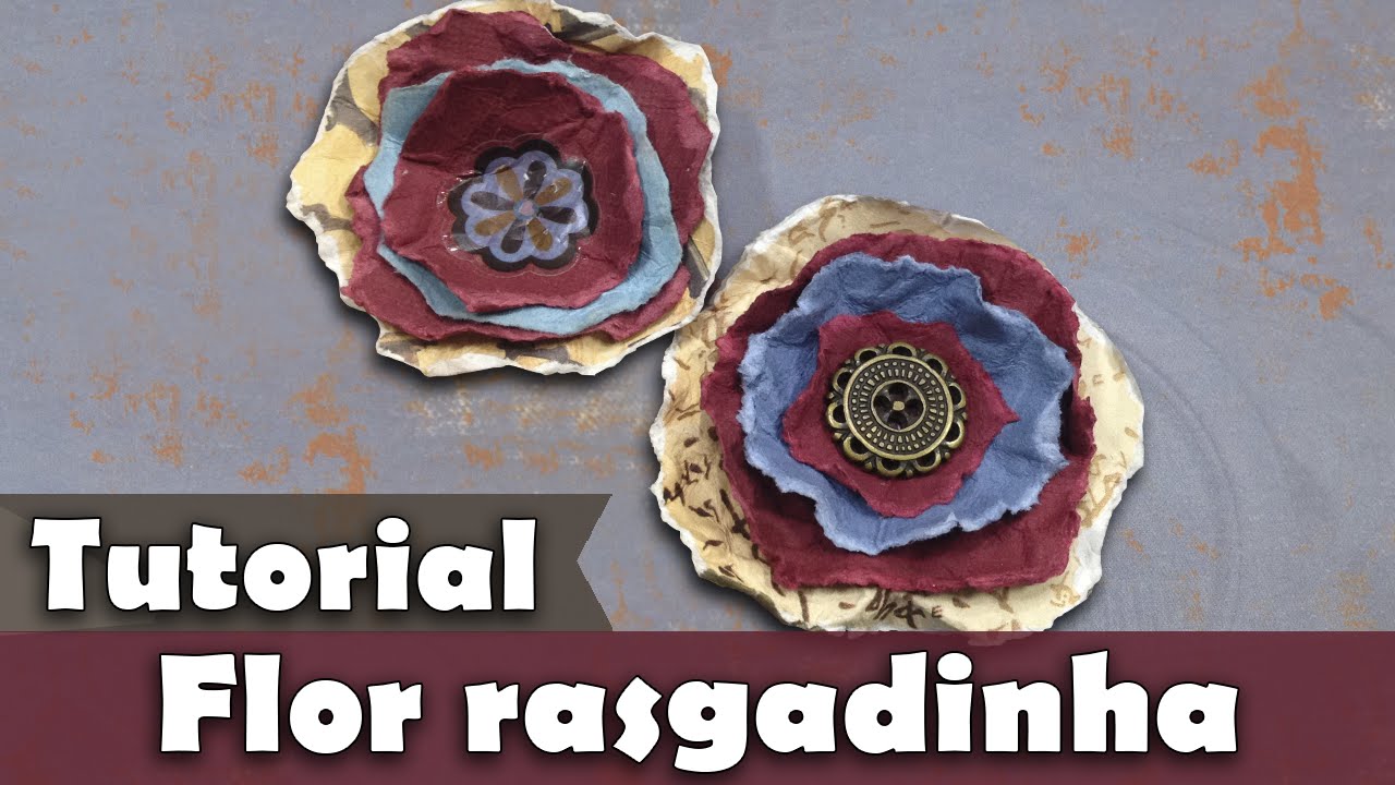 Como fazer flor de papel | Flor rasgadinha | PAP | Tutorial