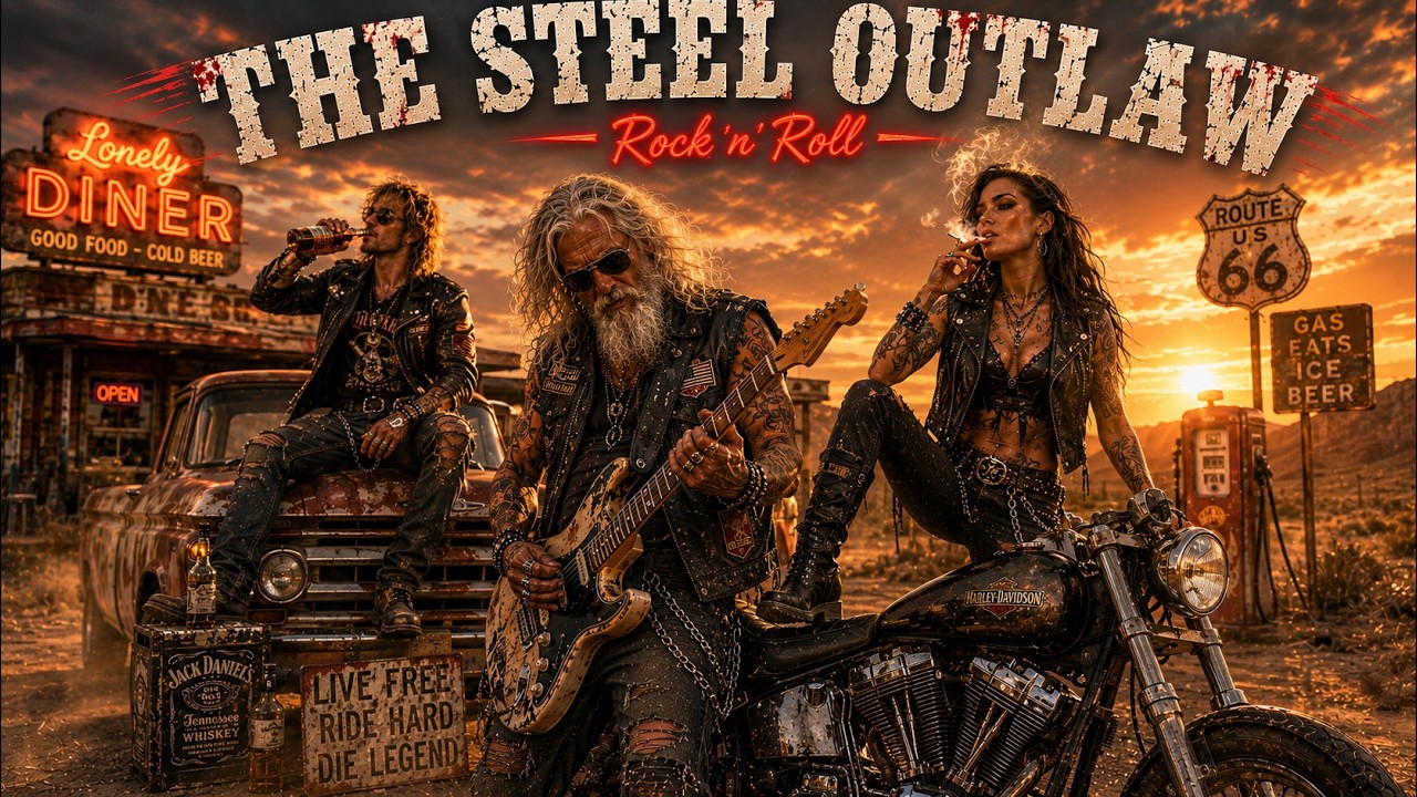 Whiskey, Dust & Broken Rebels | The Last Kings of Route 66 🔥 #rocknride #steeloutlawrock