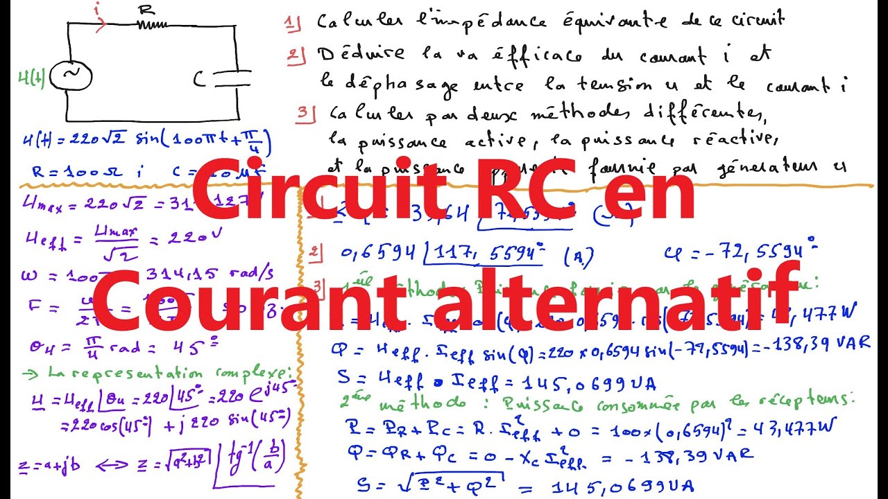 Comment analyser un circuit RC en courant alternatif #Circuit_électrique_CE