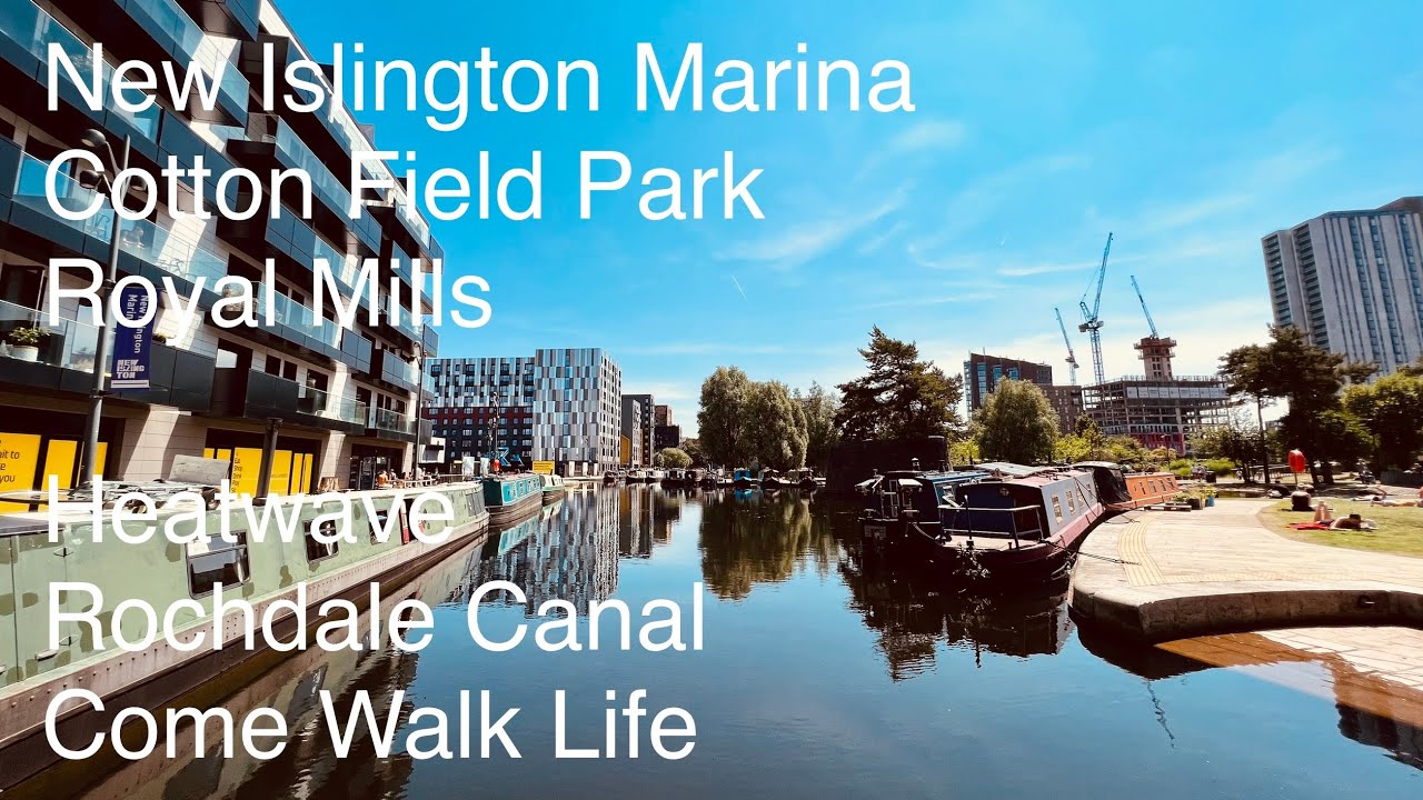 Manchester Walk Heatwave - Summertime In The City - New Islington Marina - 🎧 4K