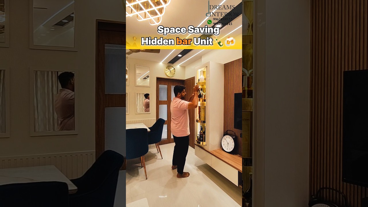 Space saving hidden bar unit 🍺🍾 