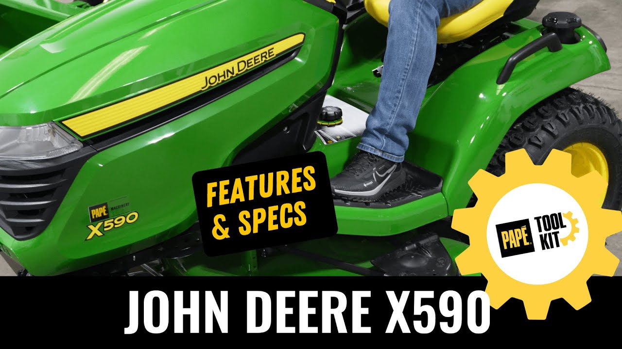 John Deere X590 Riding Lawn Mower Overview