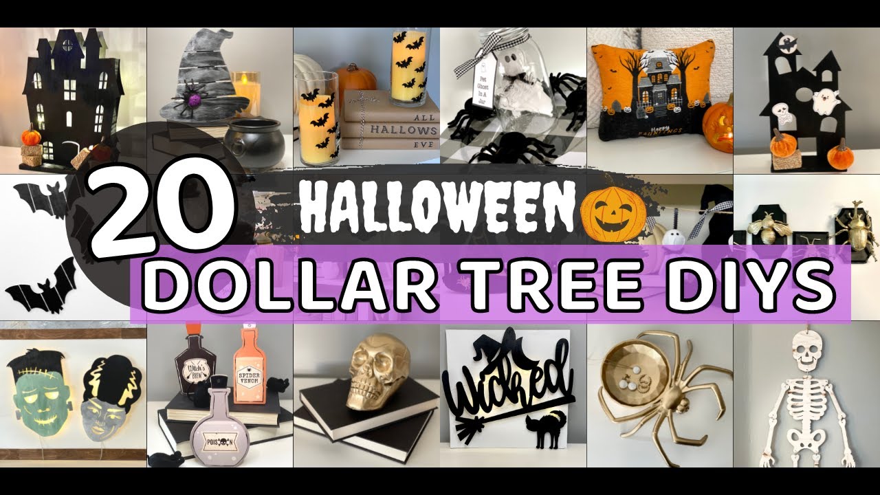 20 DOLLAR TREE HALLOWEEN DIYs | Easy and Spooky Halloween Decor Compilation