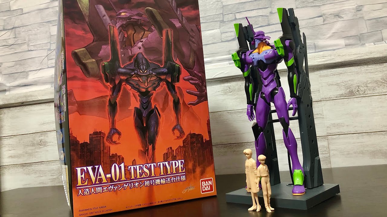 【エヴァンゲリオン】1997年発売したHGエヴァ初号機輸送台仕様レビュー（可動やギミックは置いといて。笑　24年前とは思えないプロポーション！武器がたくさん付いてる！）
