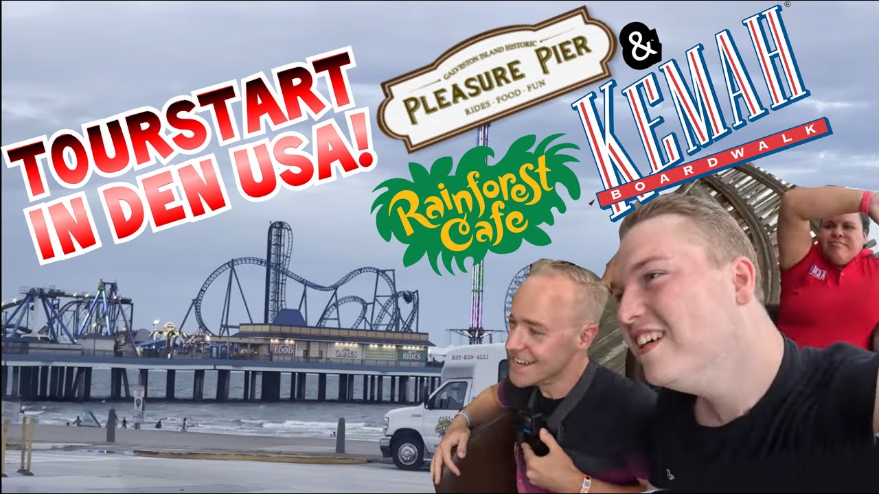 ES GEHT IN DIE USA! Kemah Boardwalk, Galveston Pier & Rainforest Café! | Vlog #177 | GACR #01