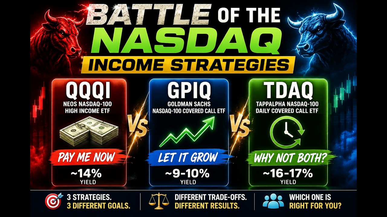 Битва стратегий получения дохода на Nasdaq: QQQI против GPIQ против TDAQ!