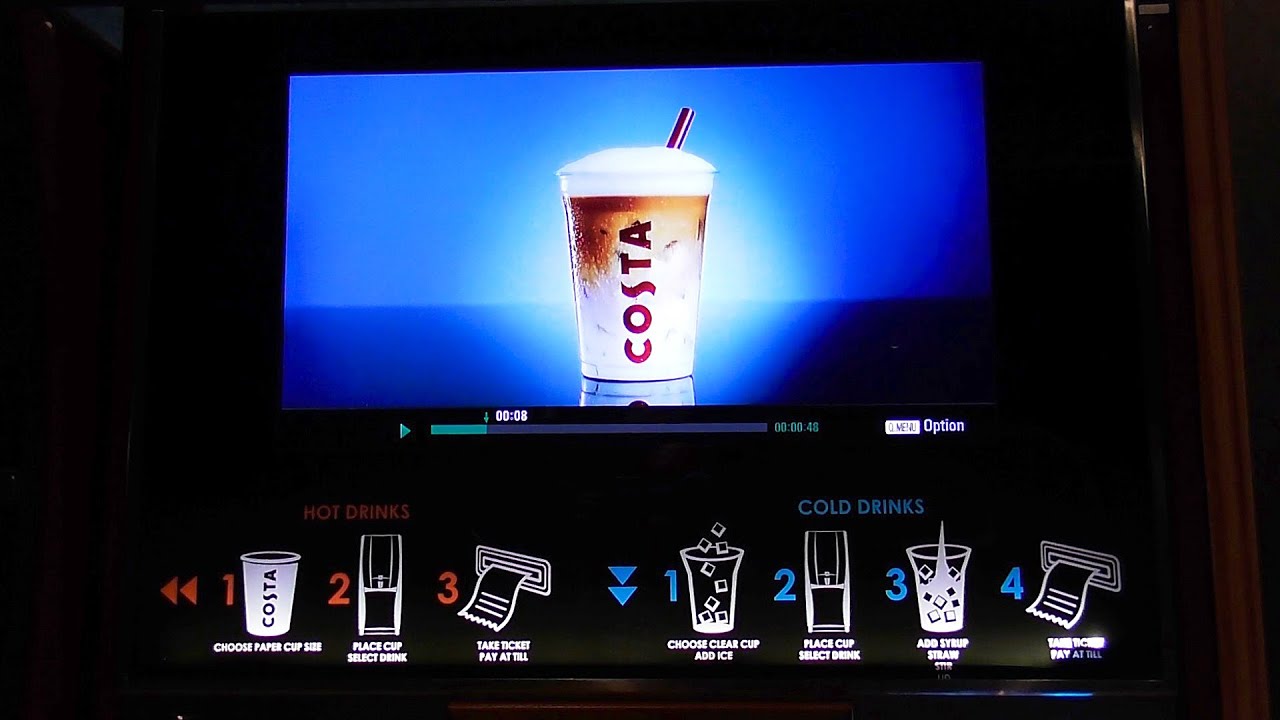 Costa Coffee Self Serve Machine In Cinema Malaysia