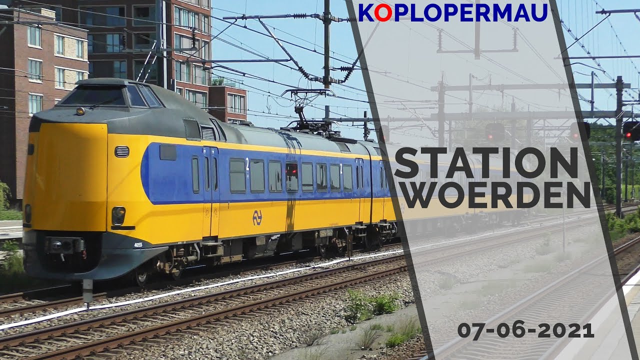 Treinen op station Woerden - 7 juni 2021