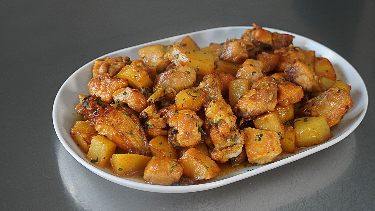 POLLO AL AJILLO CON PATATAS. SENCILLO PERO DELICIOSO