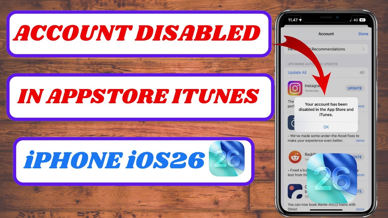 Fix &ldquo;Your Account Has Been Disabled in the App Store and iTunes&rdquo; on iPhone iOS 26 (100% Working!)