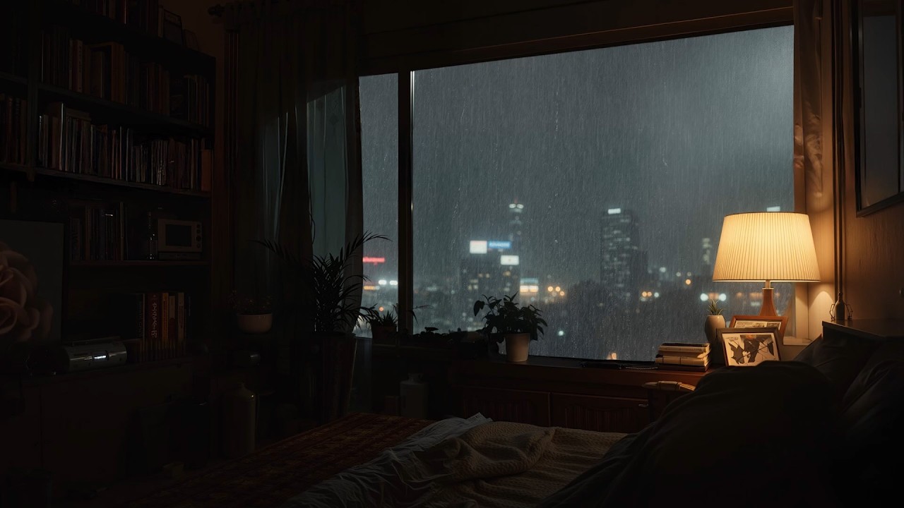 A Quiet Storm in the Black Forest 🌲 Deep Rain Sounds, Warm Fireplace, and Peaceful Sleep