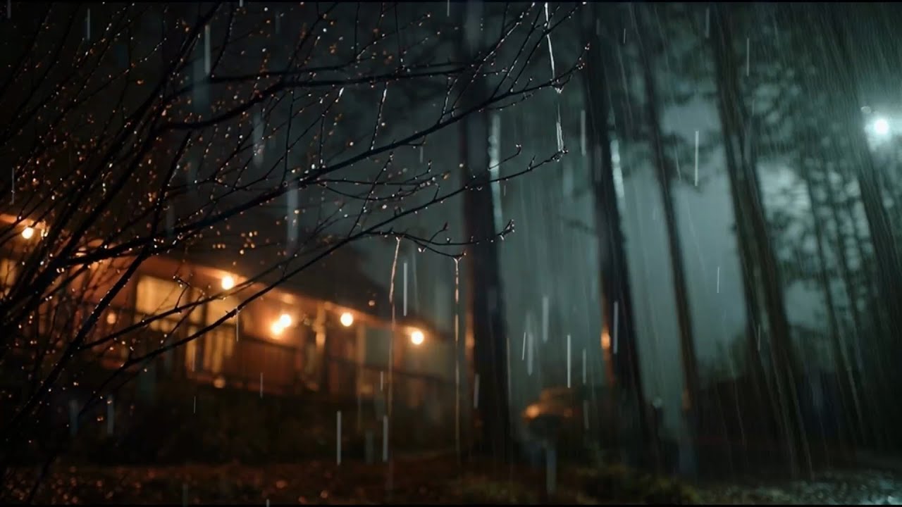 Forest Cabin Surrounded by Rain 🌧 | Relaxing Rain Sounds for Deep Sleep