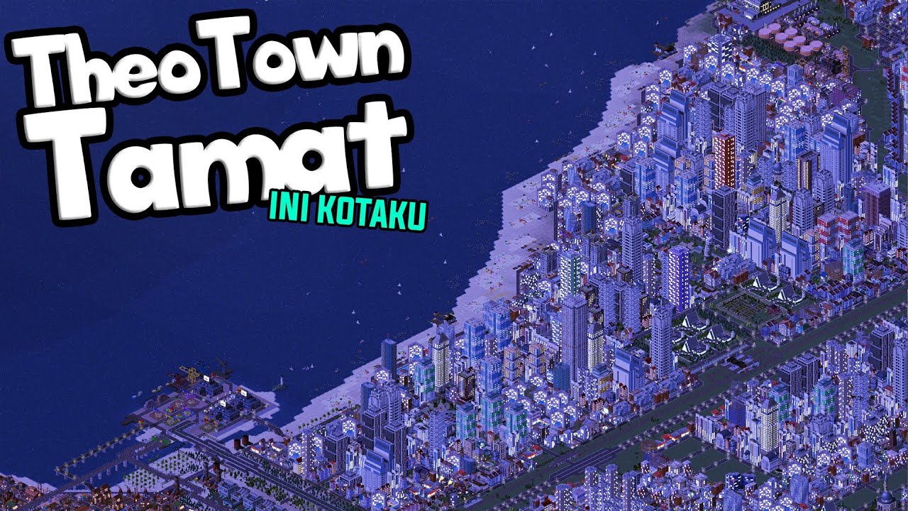 aku berhasil menamatkan TheoTown level max dengan 100.000++ penduduk!