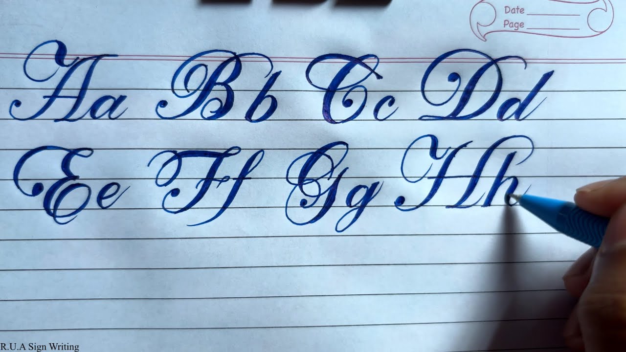Fancy Calligraphy Alphabets AtoZ | Cursive Writing  
