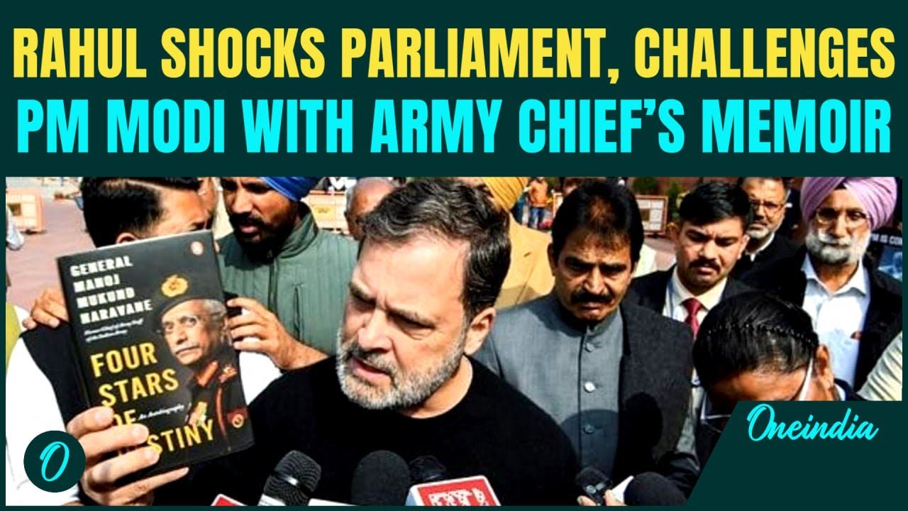 Rahul Gandhi DARES PM Modi With Copy Of Gen Naravane’s Memoir: ‘I Don’t Think He Has Guts' | VIDEO