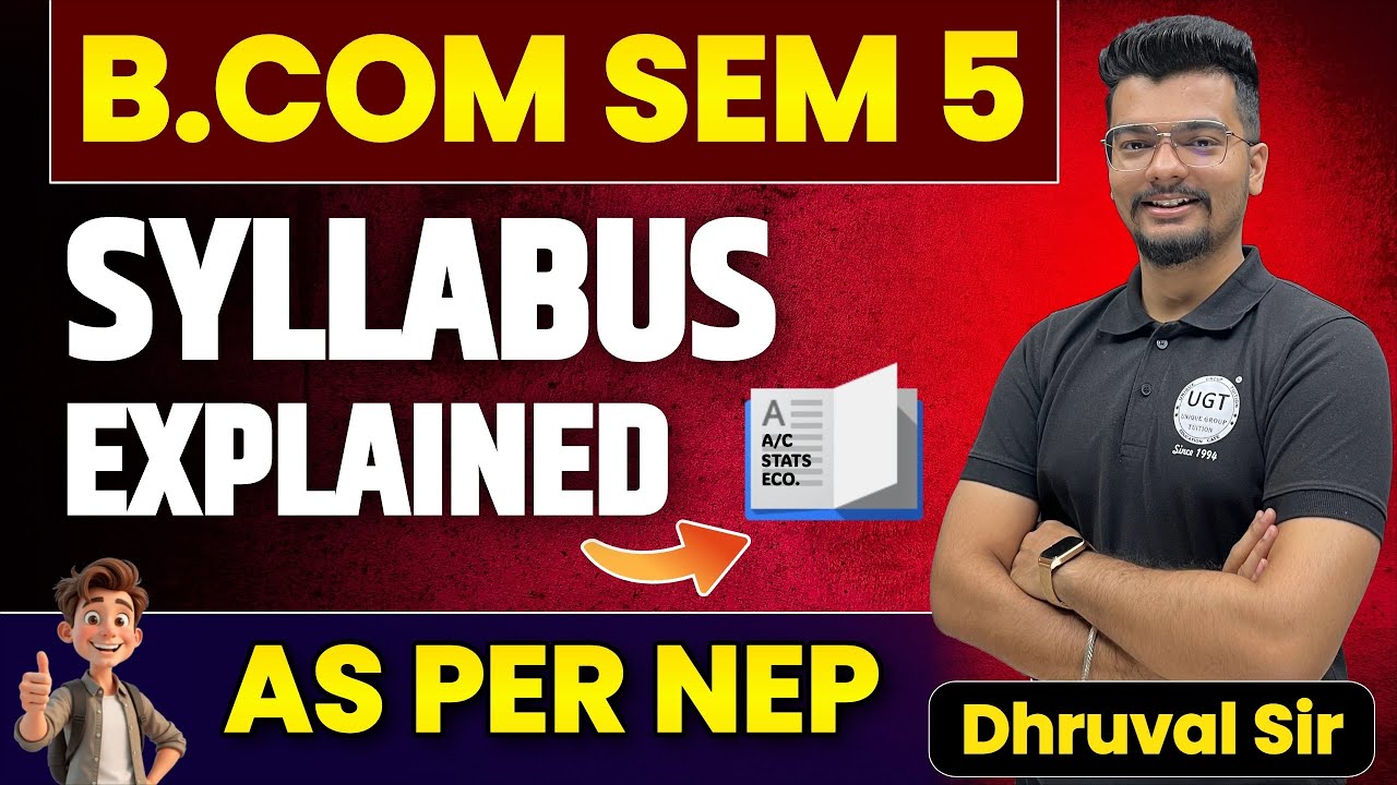 Subjects of Bcom Sem 5 As Per NEP | TY Bcom New Syllabus | Bcom Sem 5 Syllabus Explained | UGT