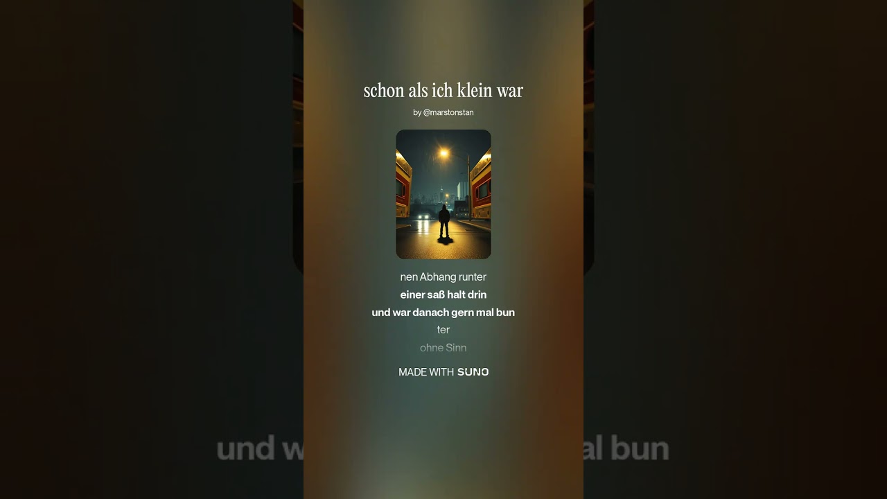 schon als ich klein war