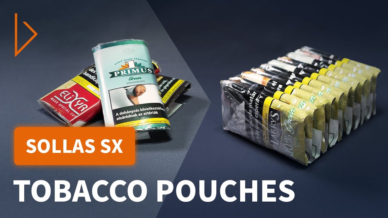 Bundling Tobacco pouches - product handling on a Sollas overwrapper