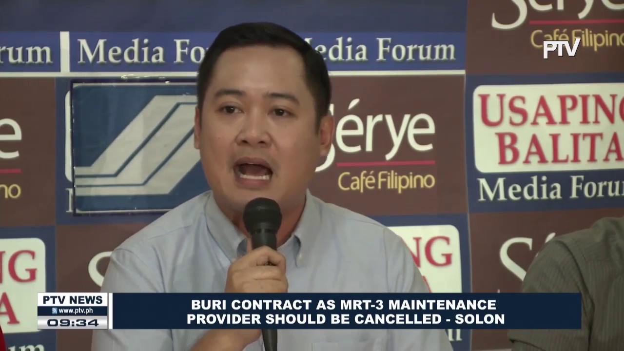 BURI contract as MRT-3 maintenance provider should be cancelled - Solon