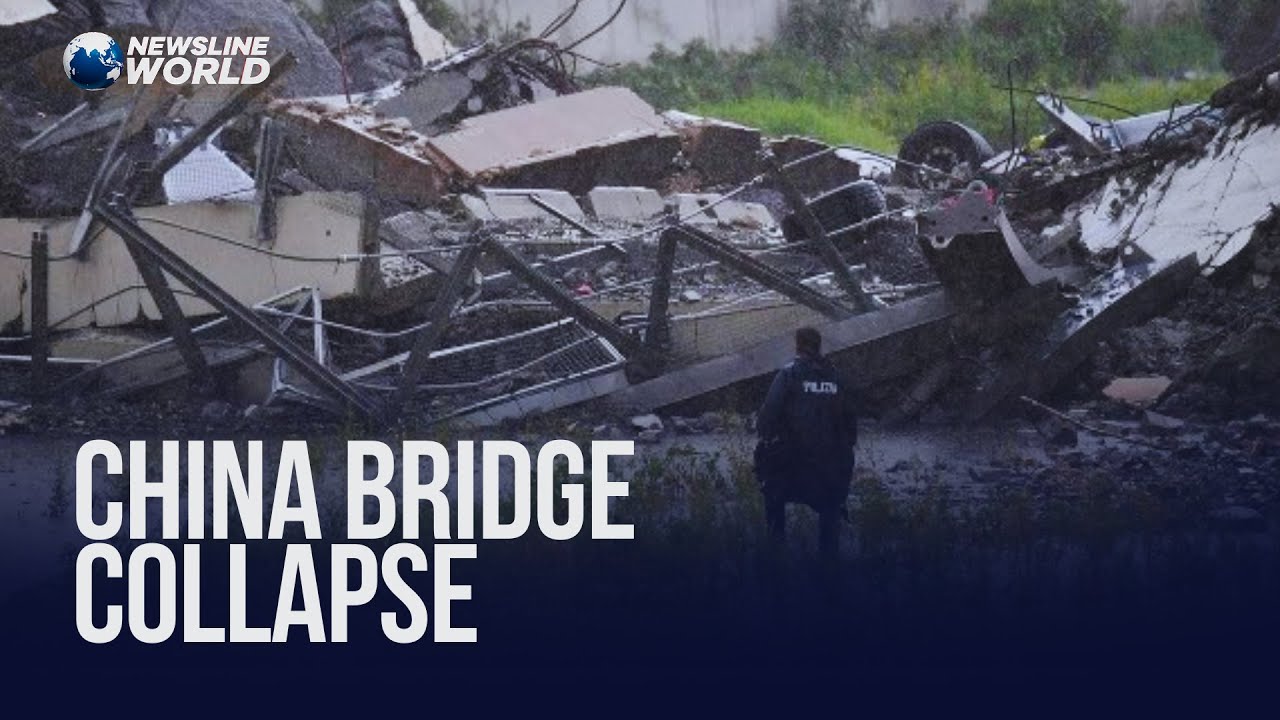 RESCUERS RUSH TO SCENE AFTER YUEGANG BRIDGE COLLAPSE