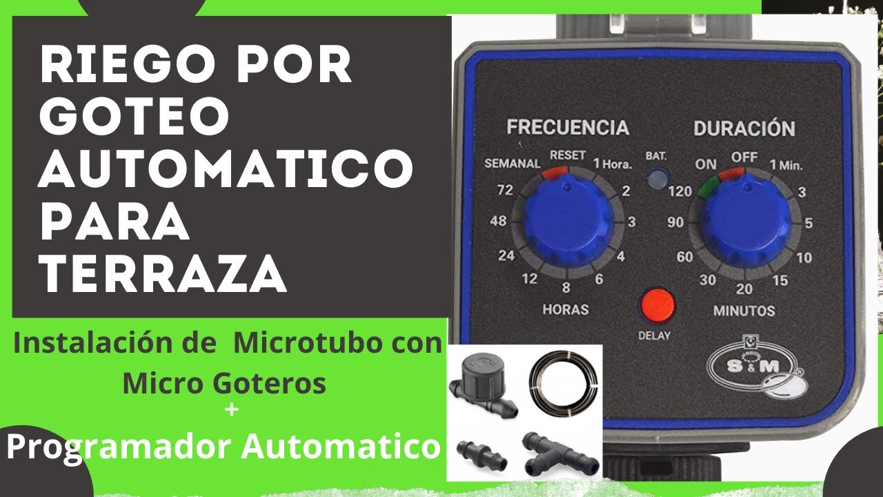 ✅ Riego por Goteo Para Terraza Automático ✅ Programar Riego Automático ✅ Riego Automático Macetas