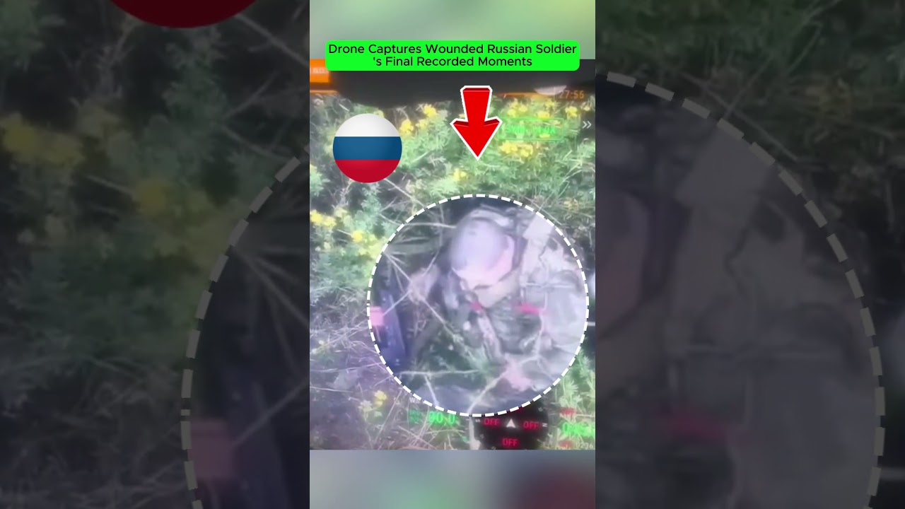 Drone Captures Wounded Russian Soldier's Final Recorded Moments  Combat Footage .