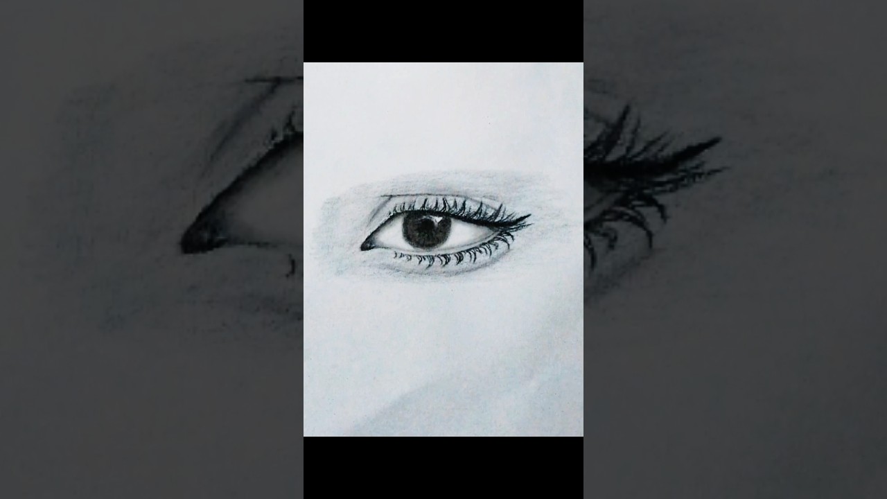 😱 Realistic Eye Sketch So Easy | Drawing Shorts ✏️