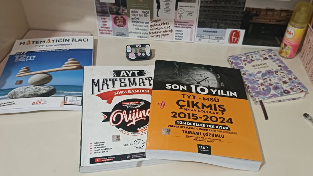 8+ Saatlik YKS çalışmam💪🏻 Çıkmışlara başladımmm🔥