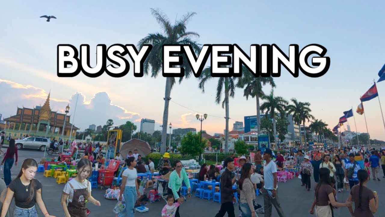 Sisowath Quay Phnom Penh 2026 🇰🇭 | Riverside Evening Walk 4K