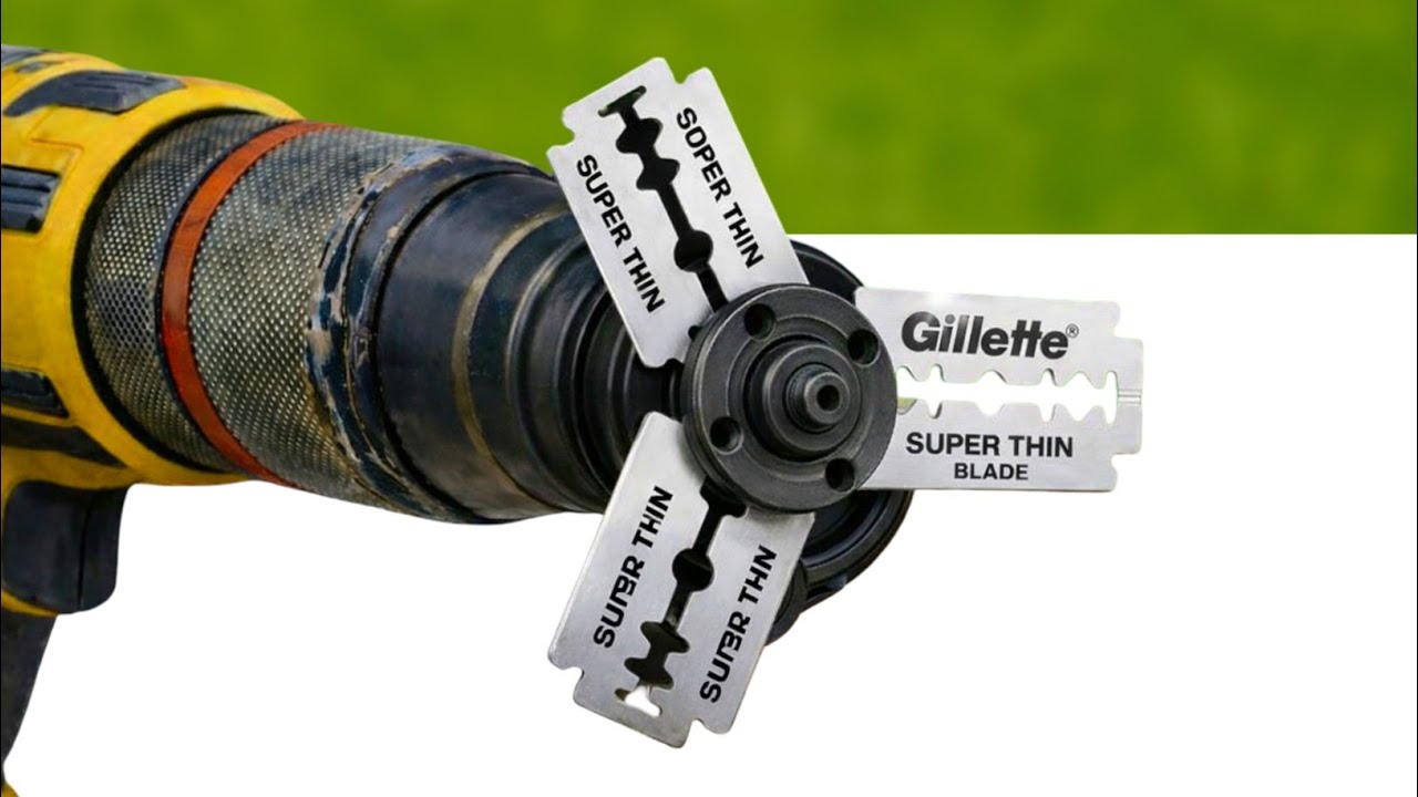 Just Put Shaving Razor Blade into Your Drill... You Have to See What Happens Next!