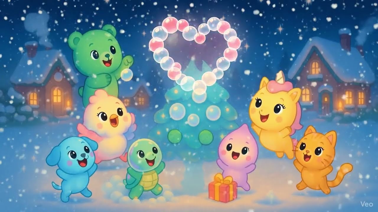 A Bubble Buddies Christmas Eve | Kids Christmas Song | Magical Holiday Music for Children